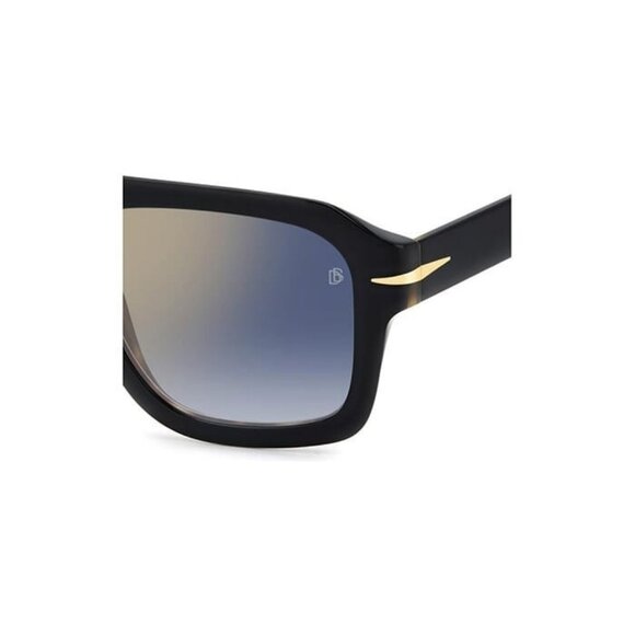 New DAVID BECKHAM Black Square DB 7127/S WR71V Sunglasses Women - Picture 3 of 4